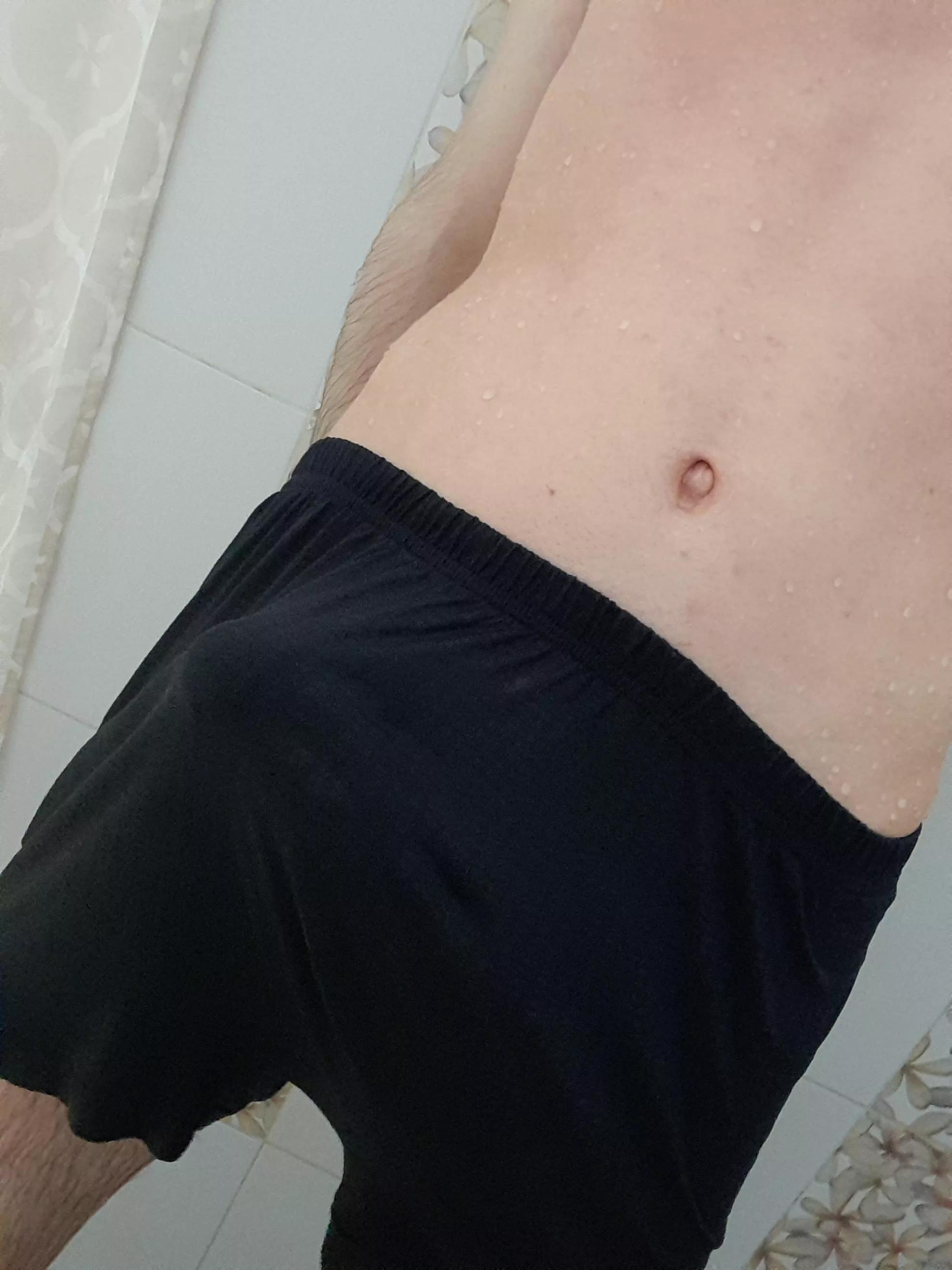 wet boxers in the shower