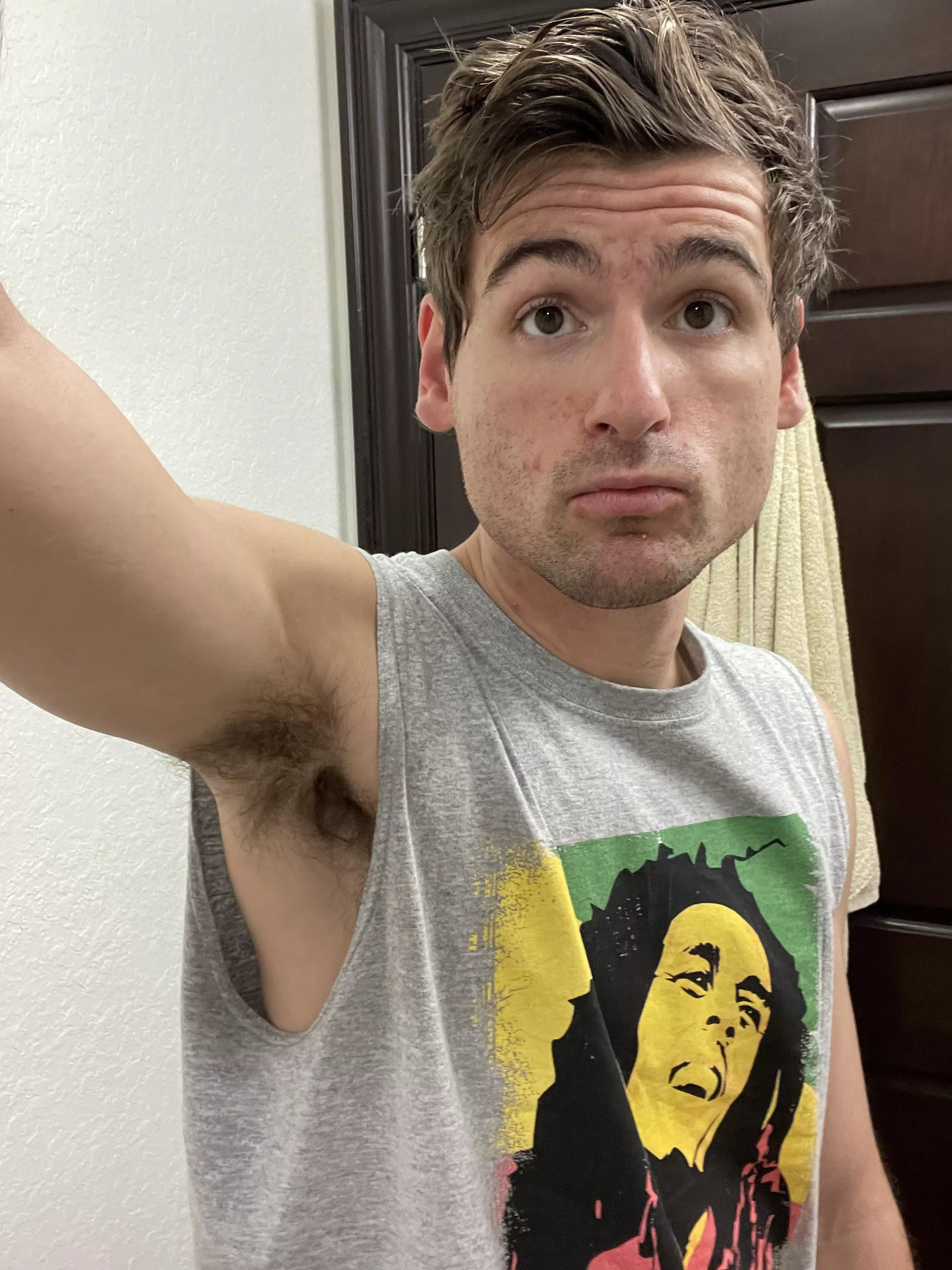 What he wore to seaworld yesterday, wonder if anyone was trying to look at his pits…