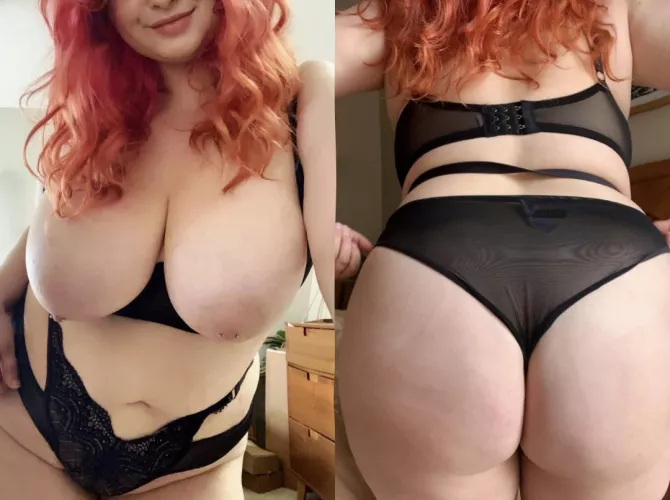 What makes your cock hard, massive tits or massive ass? 