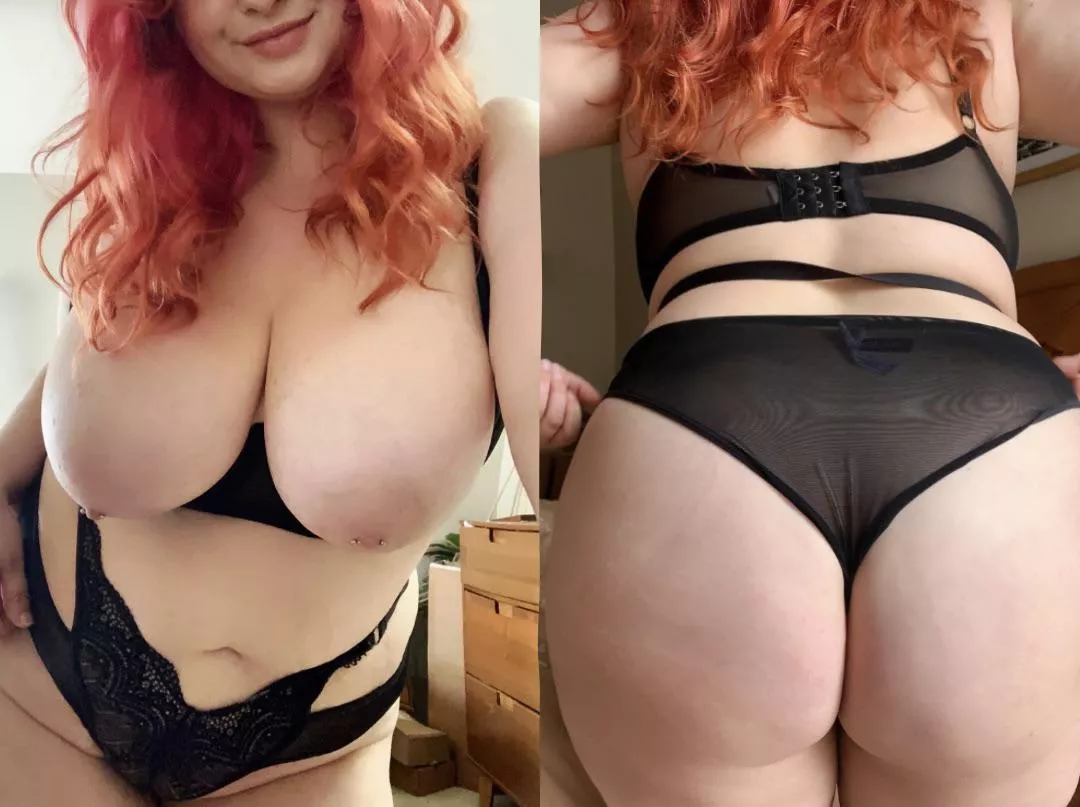 What makes your cock hard, massive tits or massive ass? 