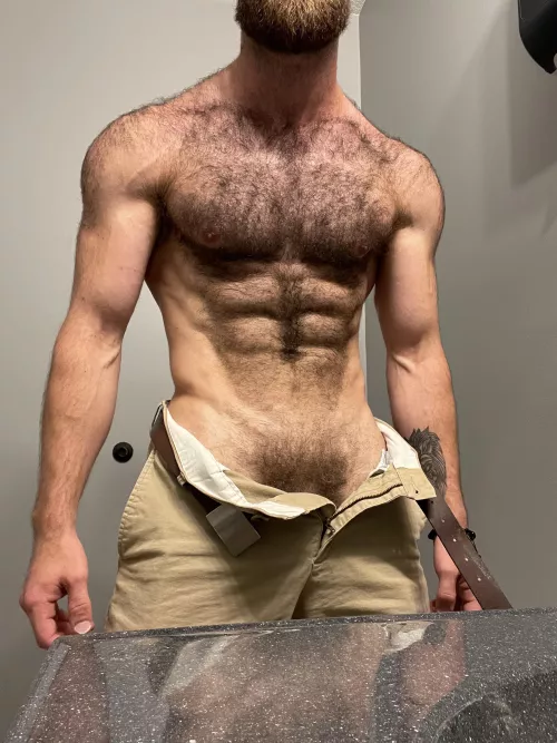 What touches my body hair first.. your tongue or your hands? 😉 #hairy