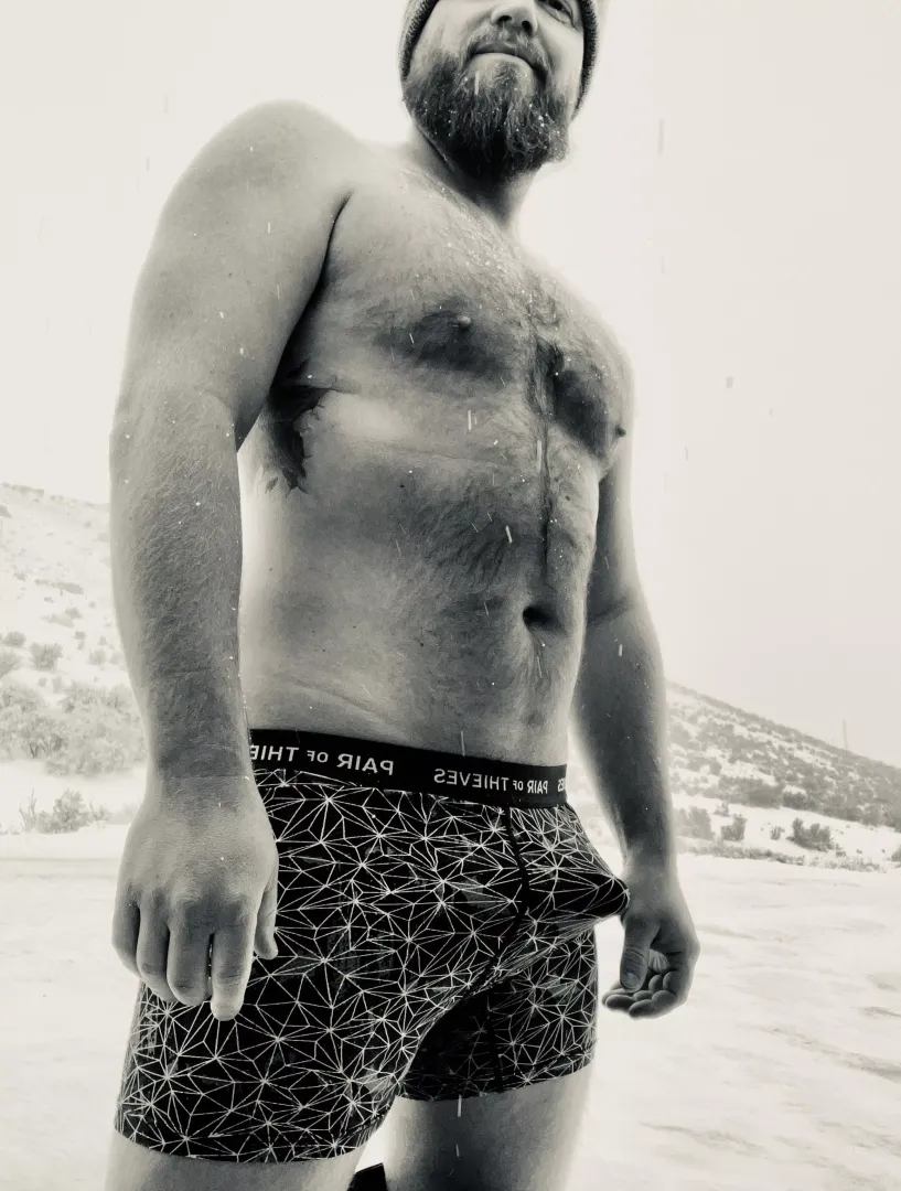 What’s black and white, cold, and hard?