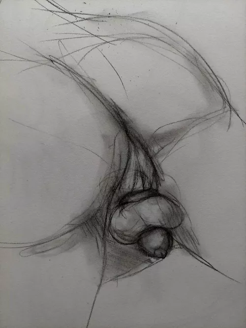 What's going on? (A reverse caged erection while waiting)