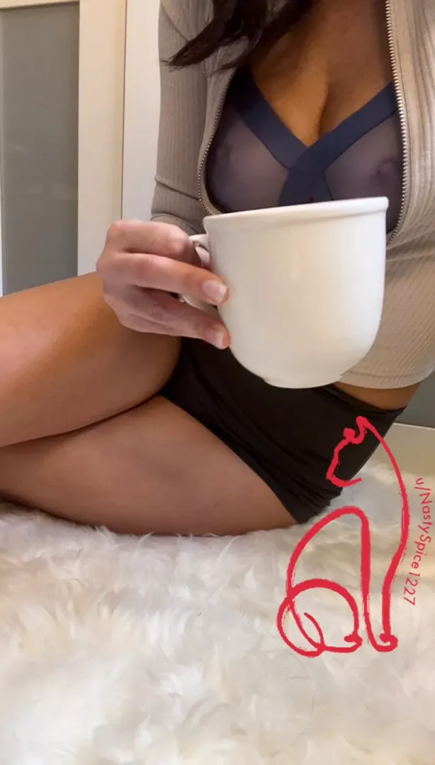 What’s sexier - open top and a sheer bra? Or whiskey in a coffee mug? [f]45