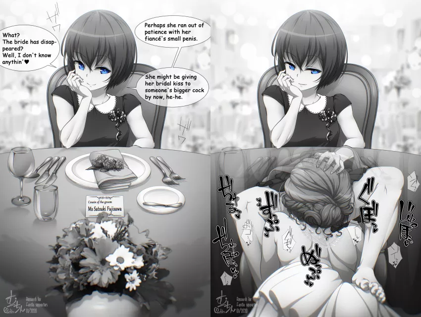 When bride getting too bored with her fiance's dick (muchin)
