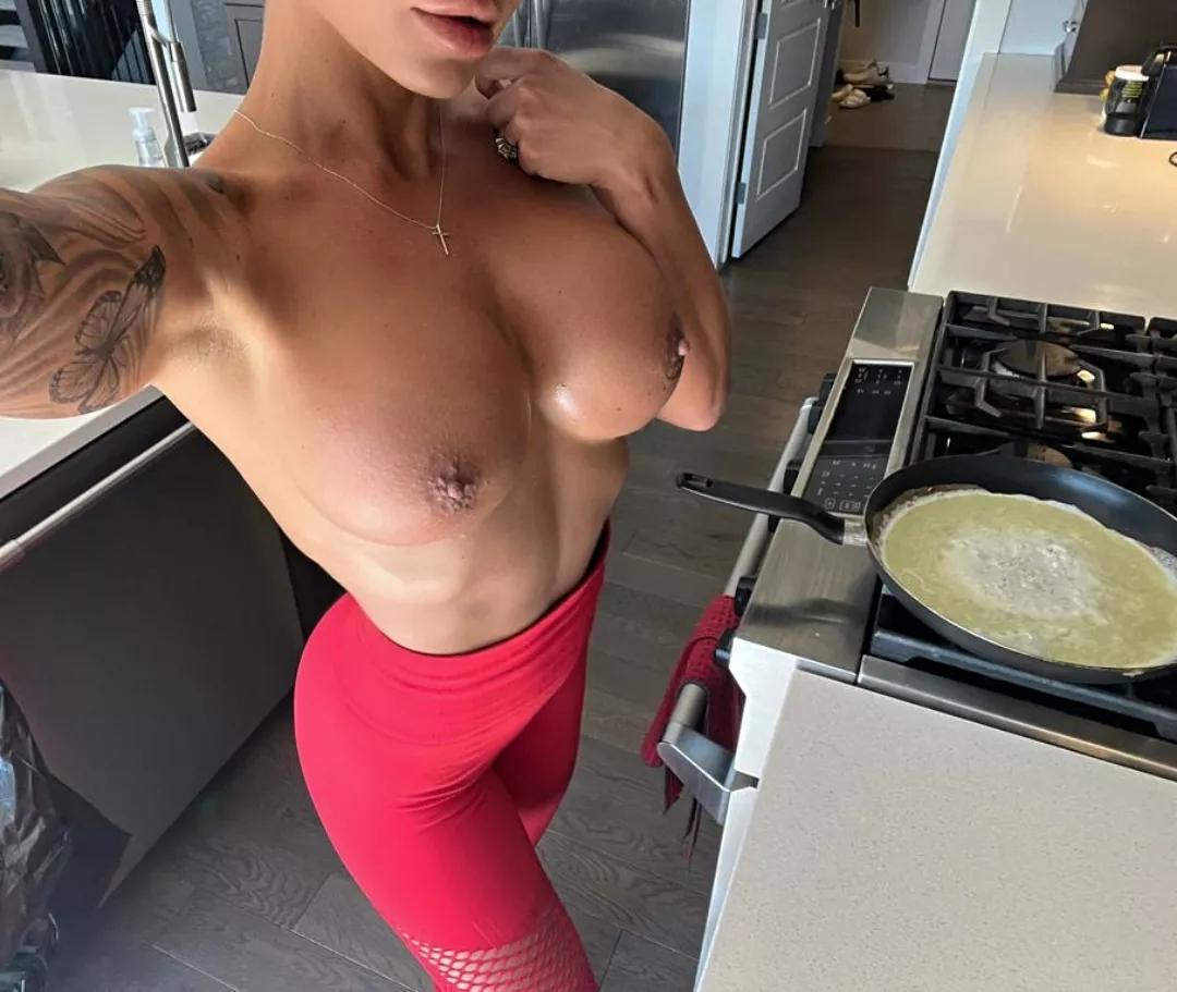 When guys crash at my house they wake up to breakfast like this
