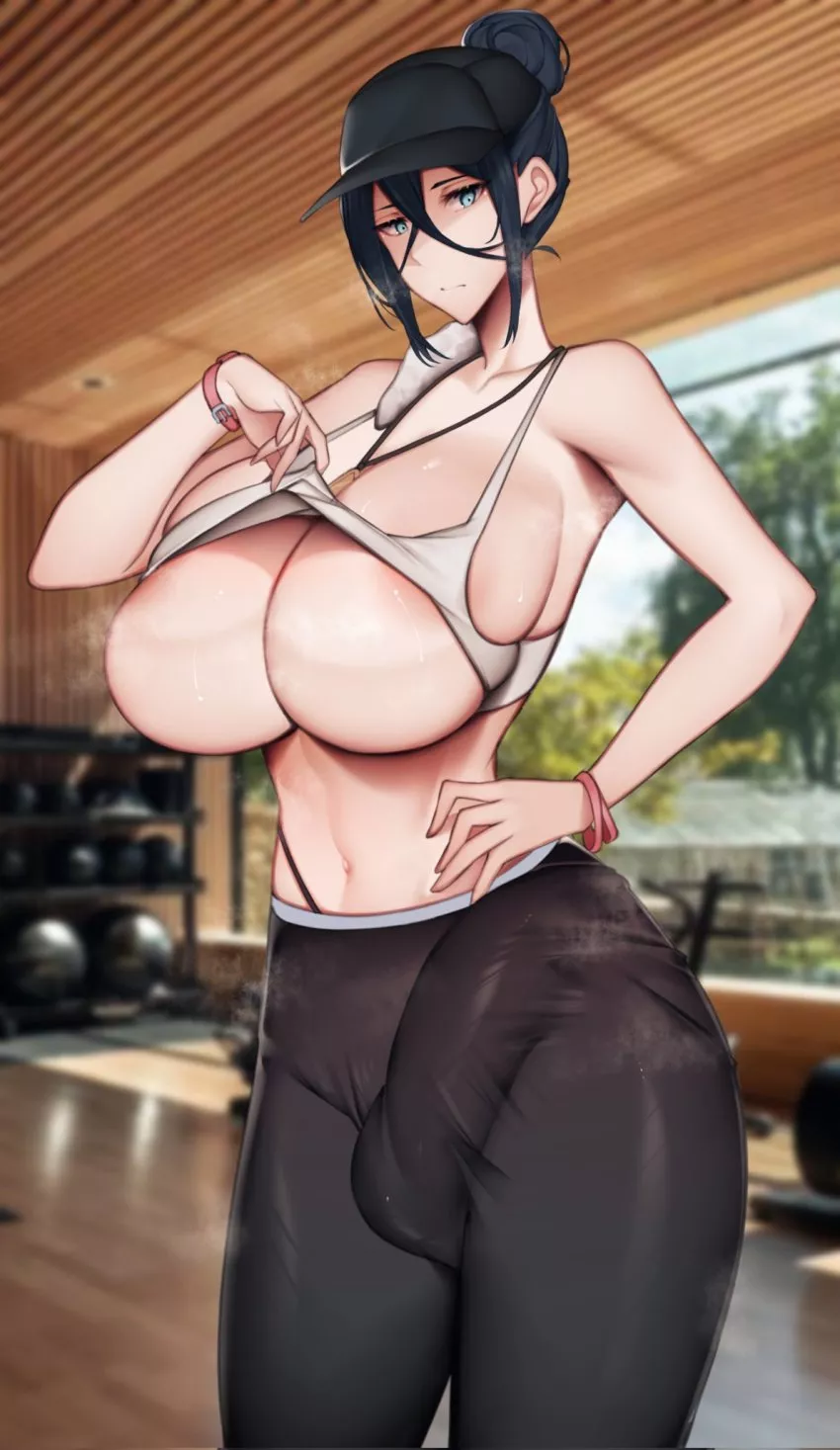 when she's your new trainer at the gym