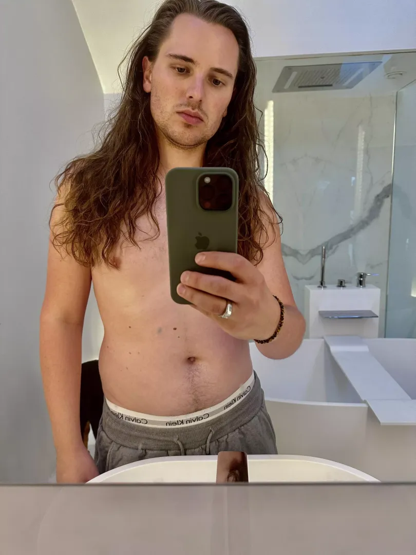 When the guys on Reddit are nice to you and you feel comfortable taking your shirt off for the first time in forever ☺️
