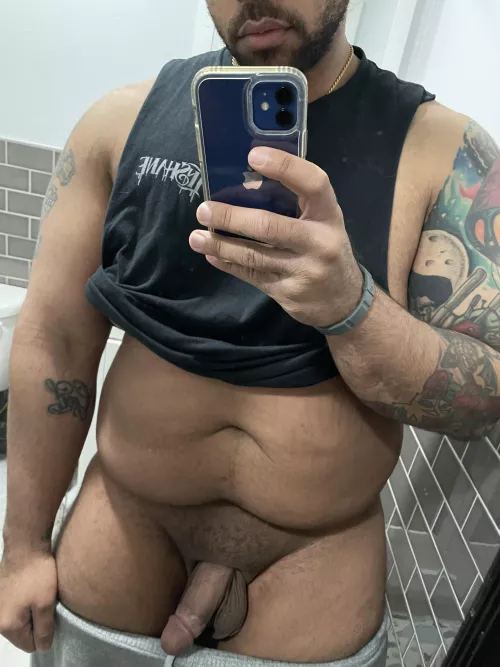 When you realize your soft cock is pretty decent in size