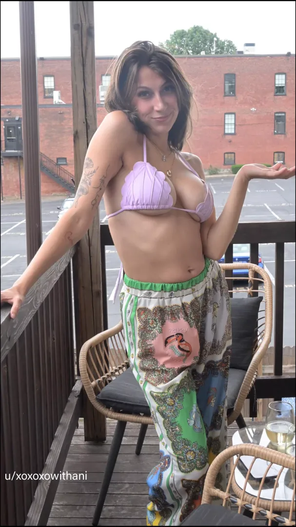 Whenever I wear a bikini top it’s time to party hun.