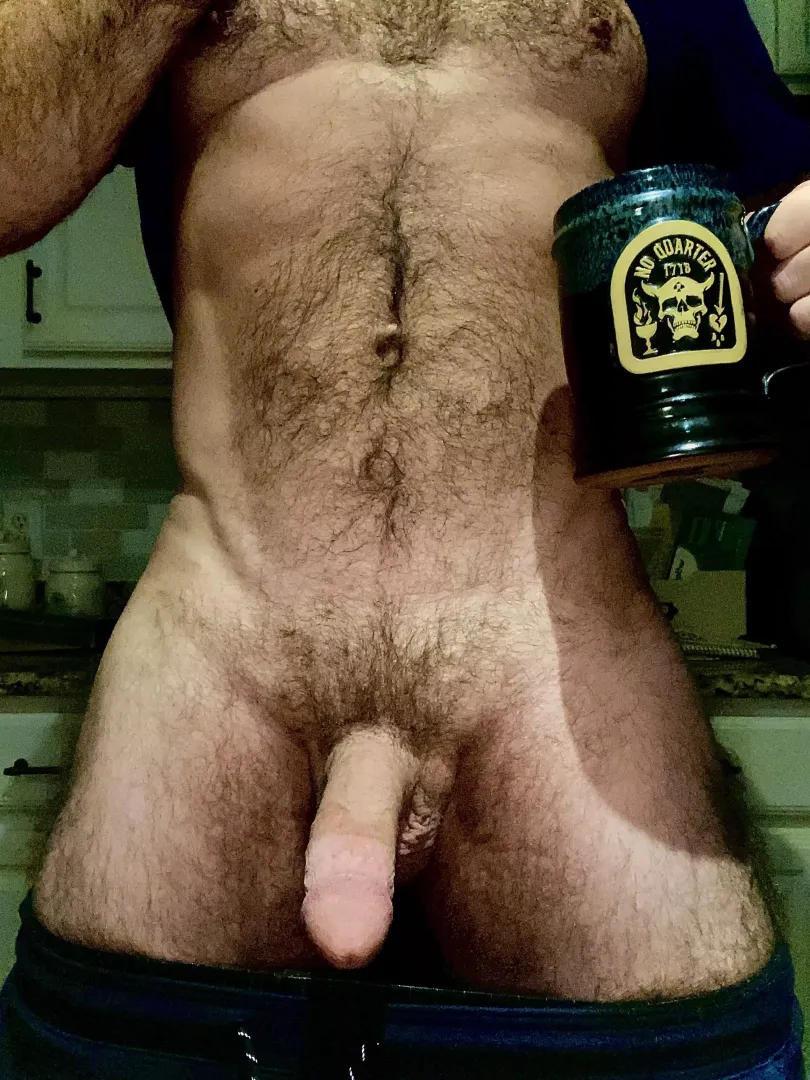Which first, coffee or cock?