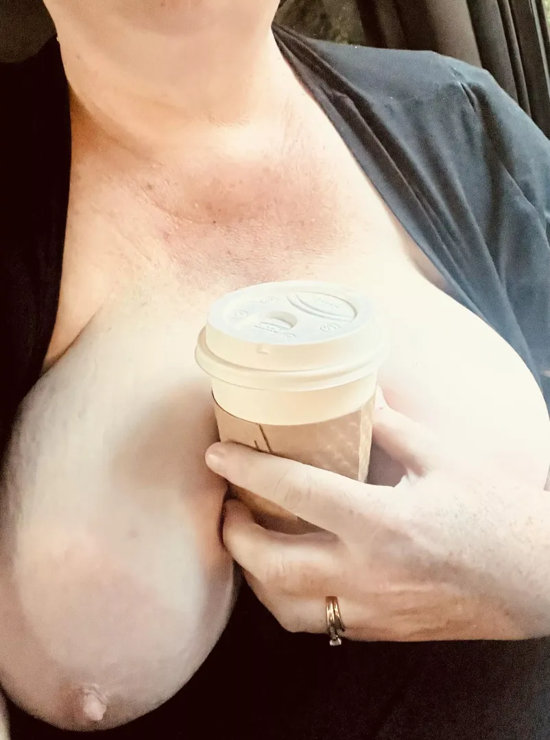 Which is hotter - my pumpkin latte or my boobs? #localcoffeeshopsrule