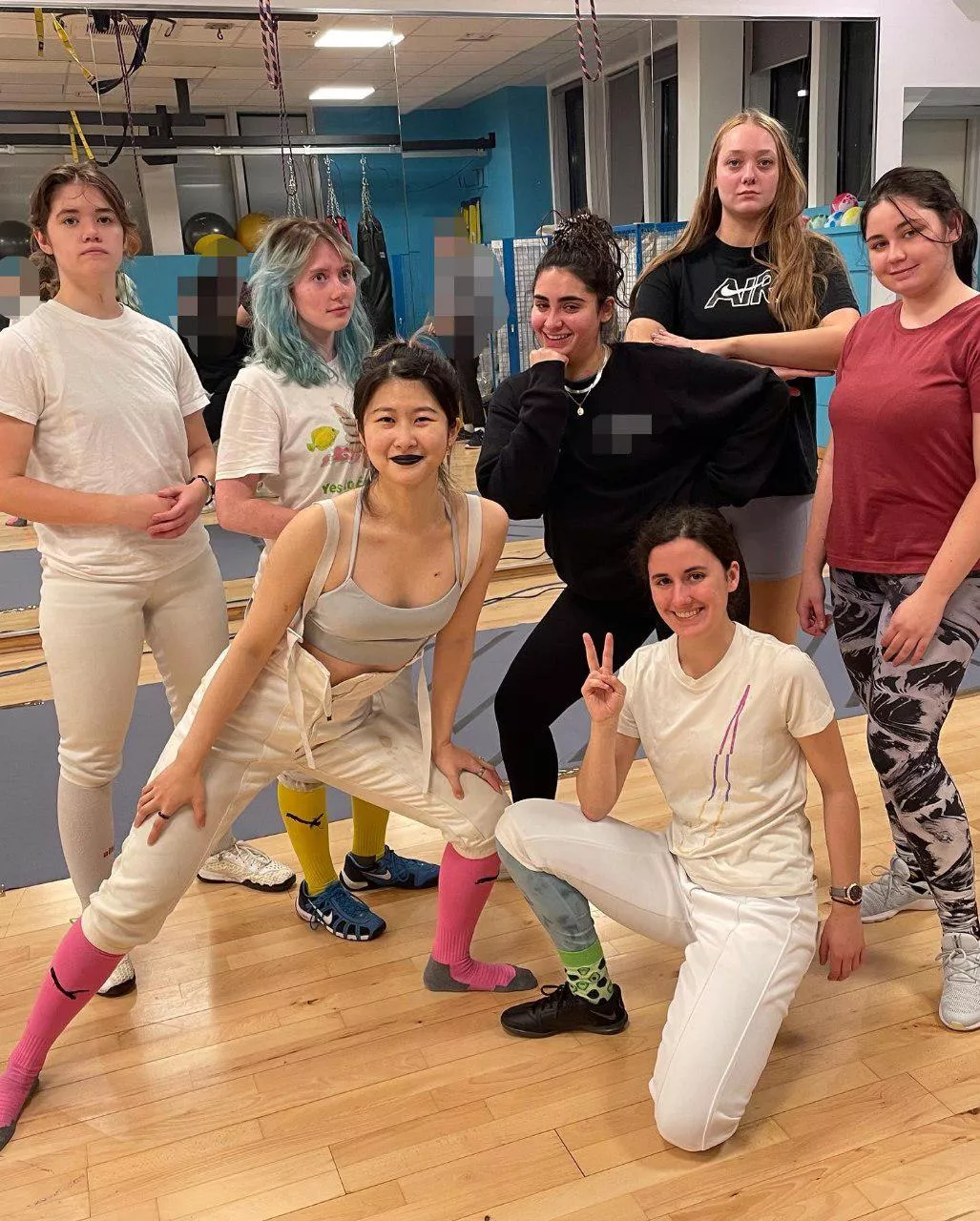 Which post-match, sweaty fencer?