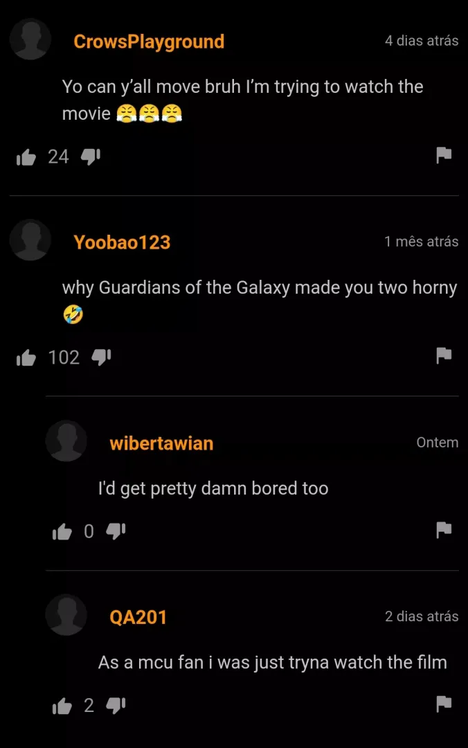 While watching Guardians of the Galaxy 3? That is so mean
