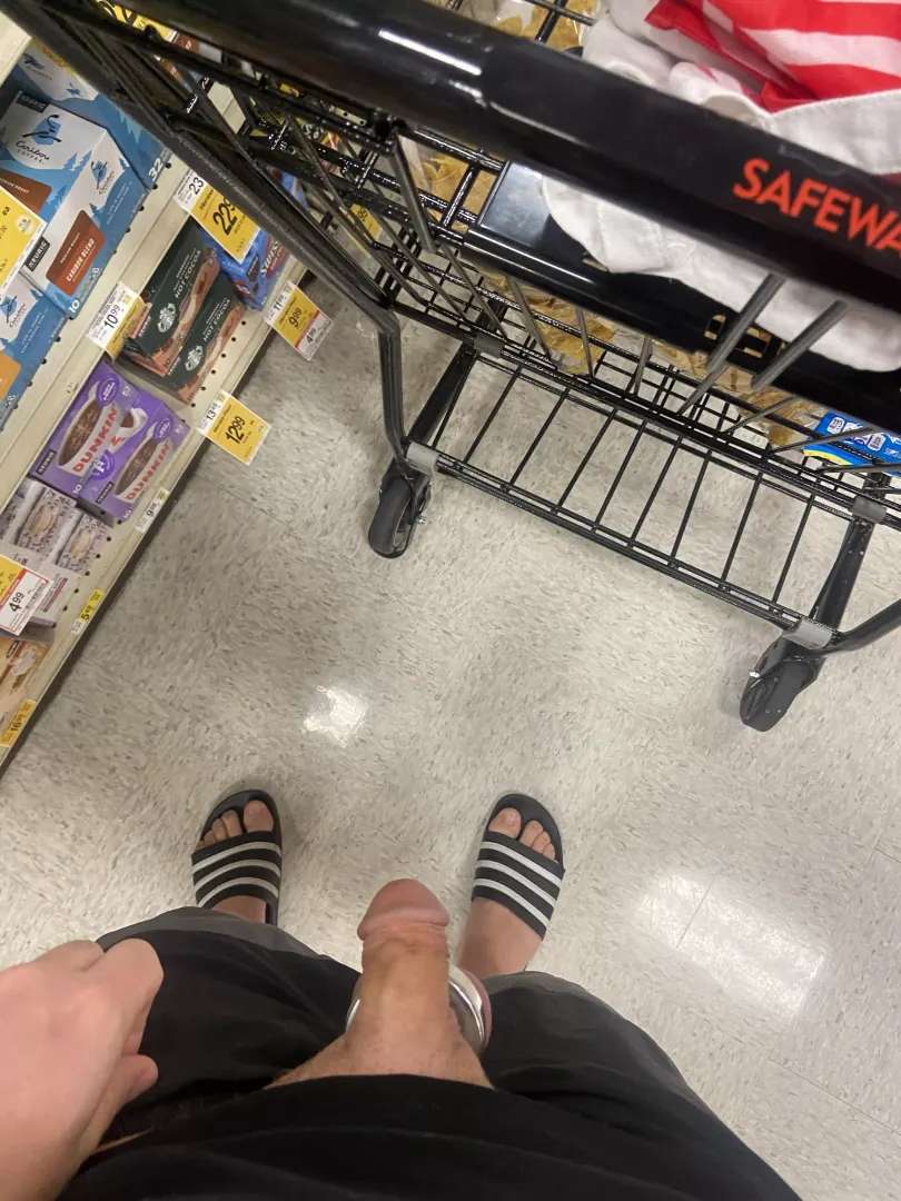 Whipping it out at the grocery store 