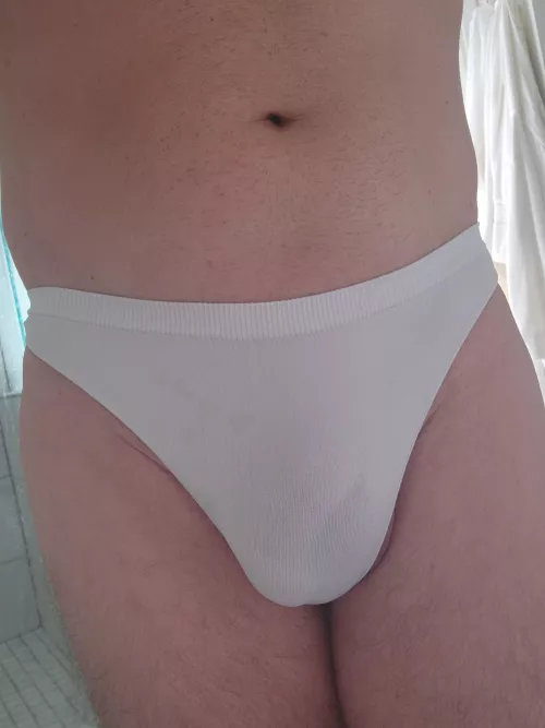 White cotton thong. So soft.