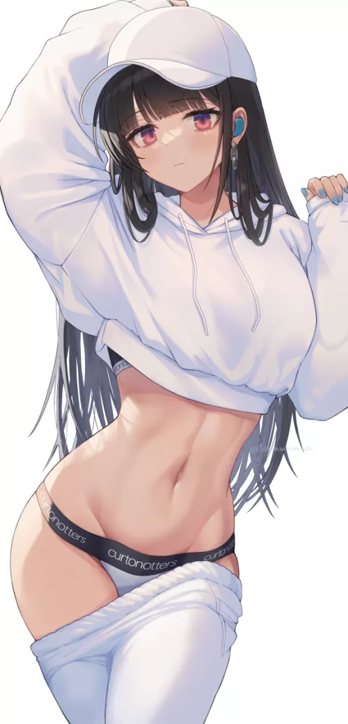 White Hoodie, Cap, & Sweatpants [Original]
