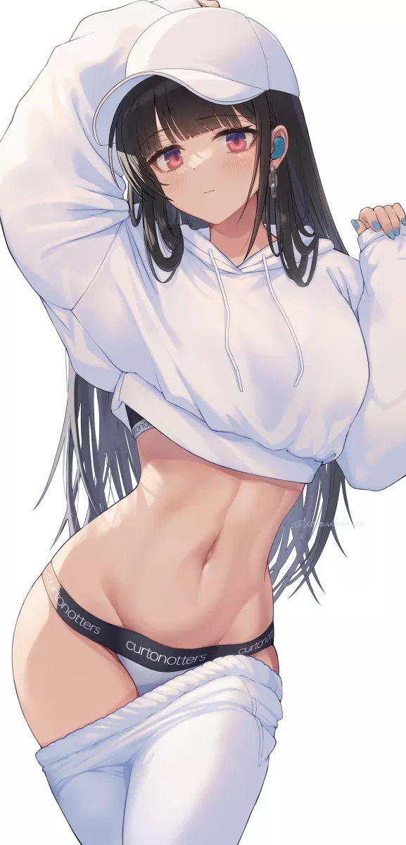 White Hoodie, Cap, & Sweatpants [Original]