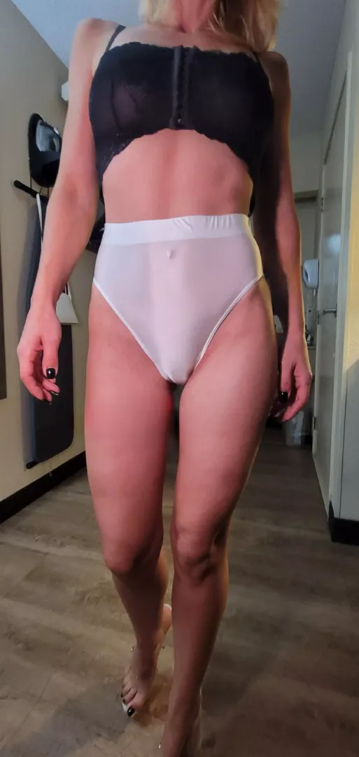 white satin panty butt