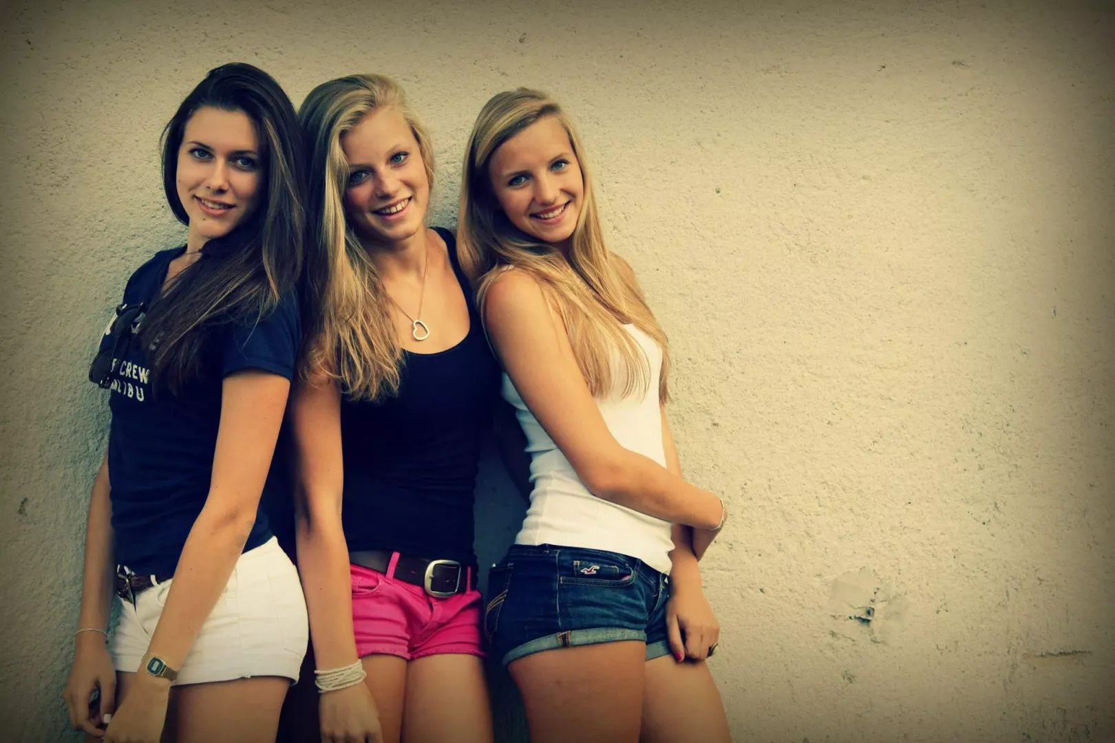 White shorts, pink shorts or jeans shorts?