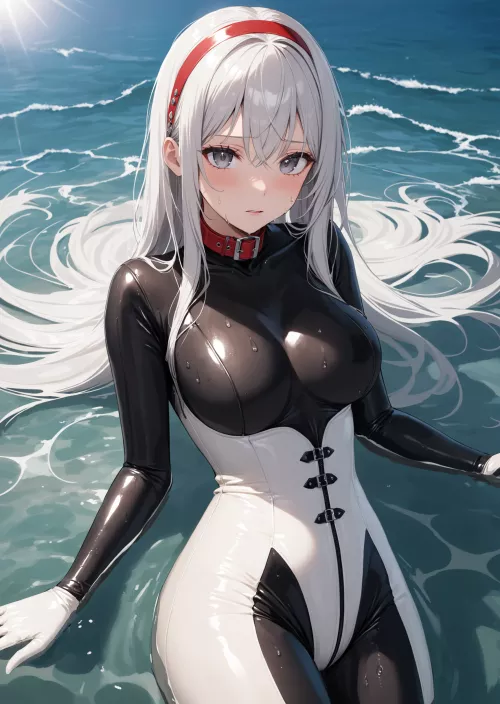 White/Black Wetsuit 