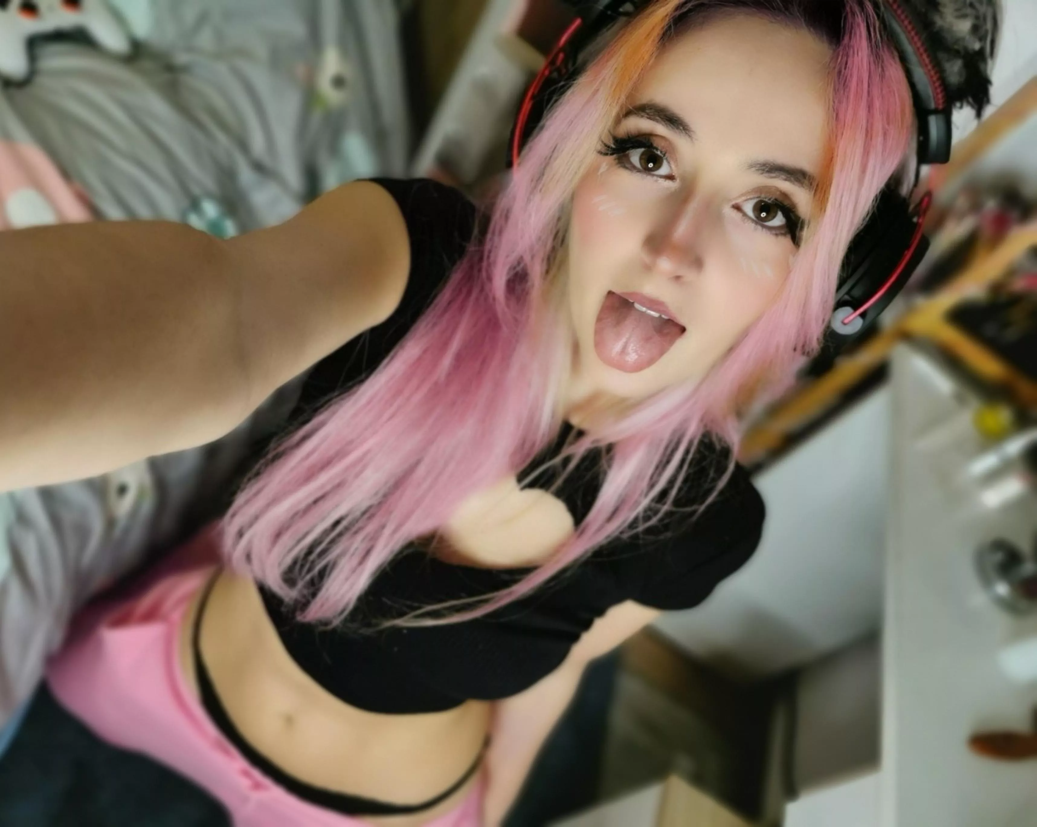 Who is in bed scrolling?