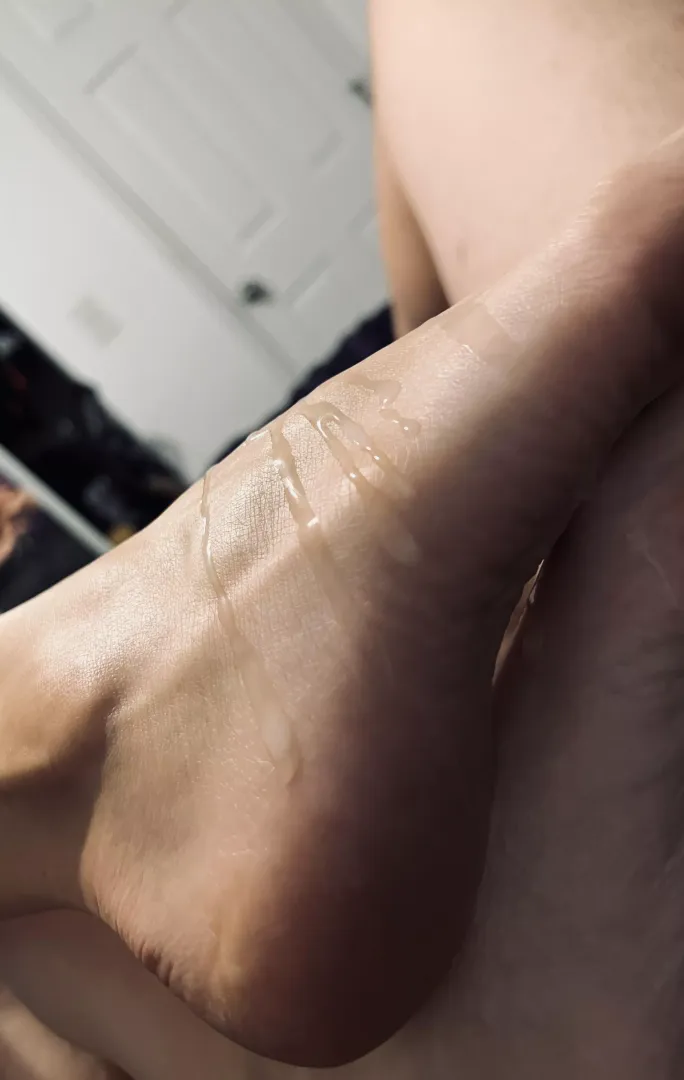 Who wants to make another mess on my freshly showered feet?