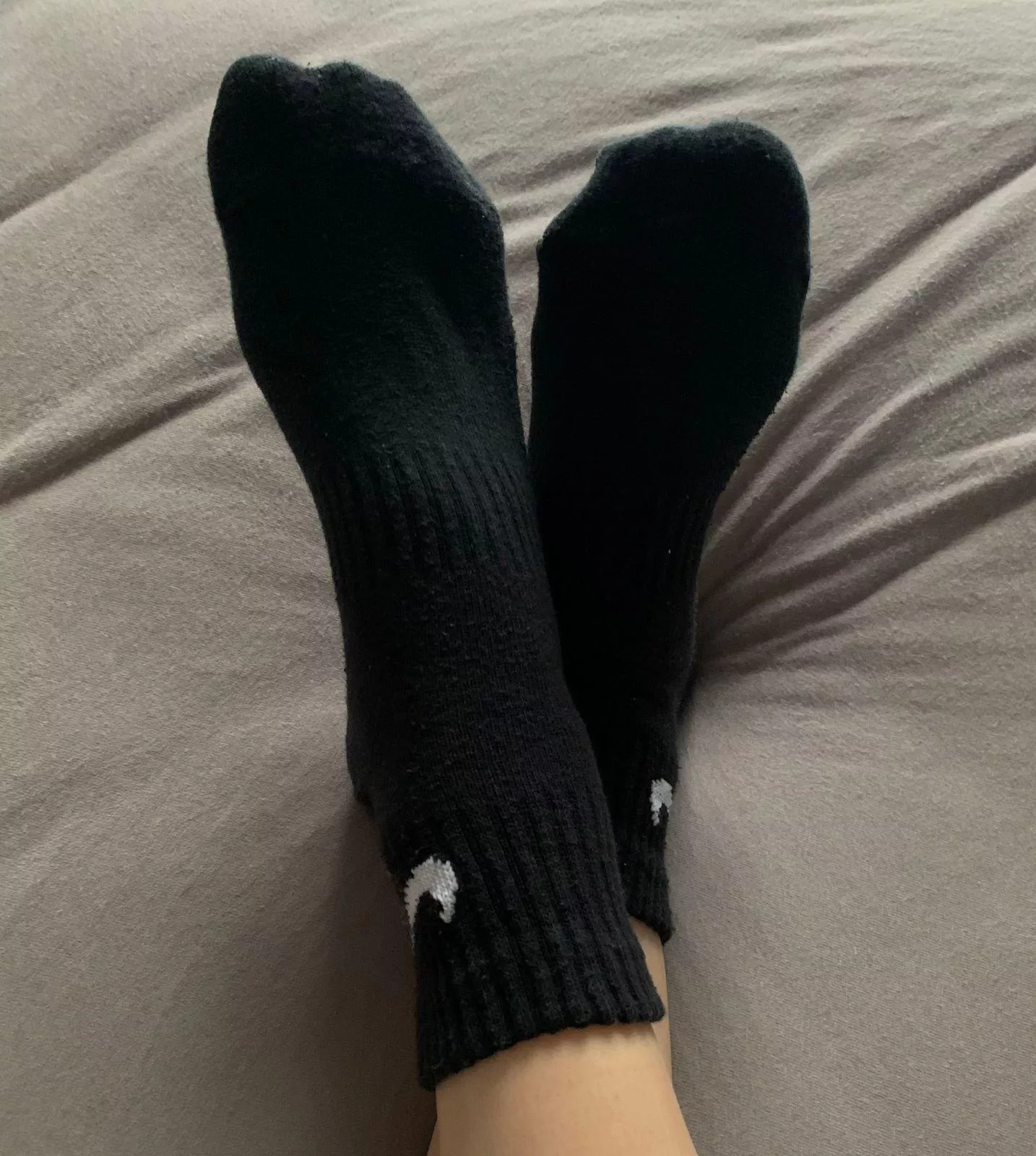 Who wants to play with my black Nike socks?