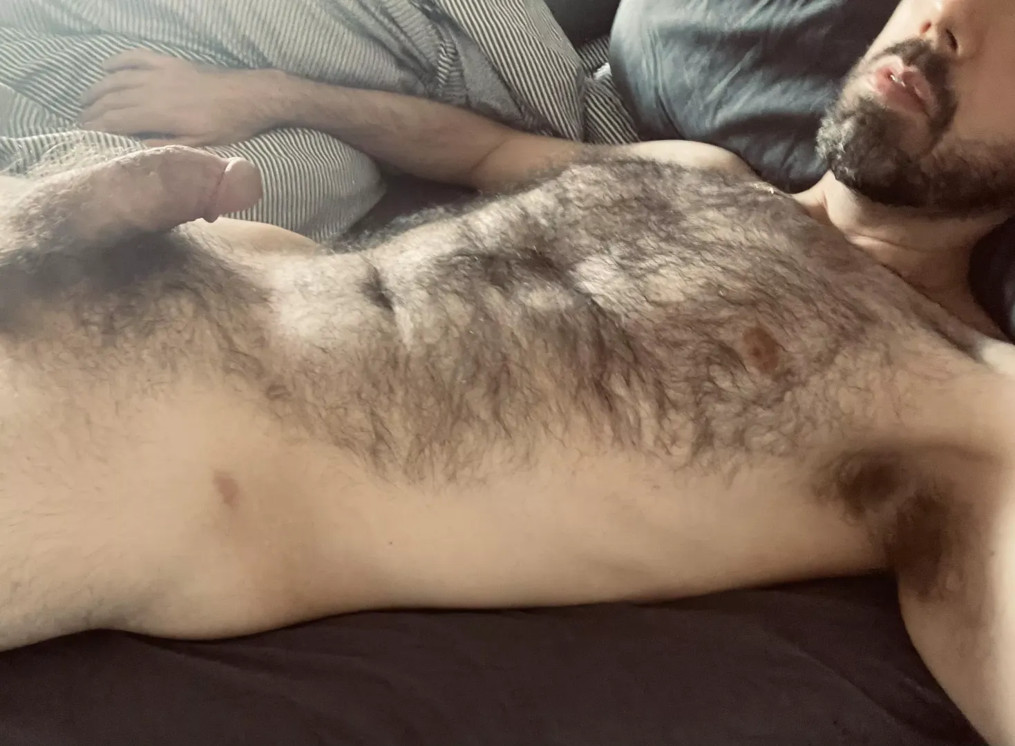 Whoops! You walked in on daddy having some fun. I guess you’ll have to join me.