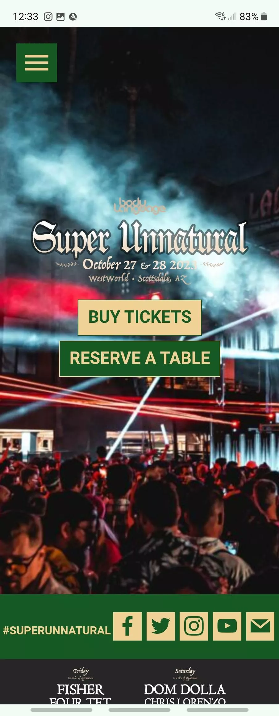 Who's gonna be there this Friday and Saturday?