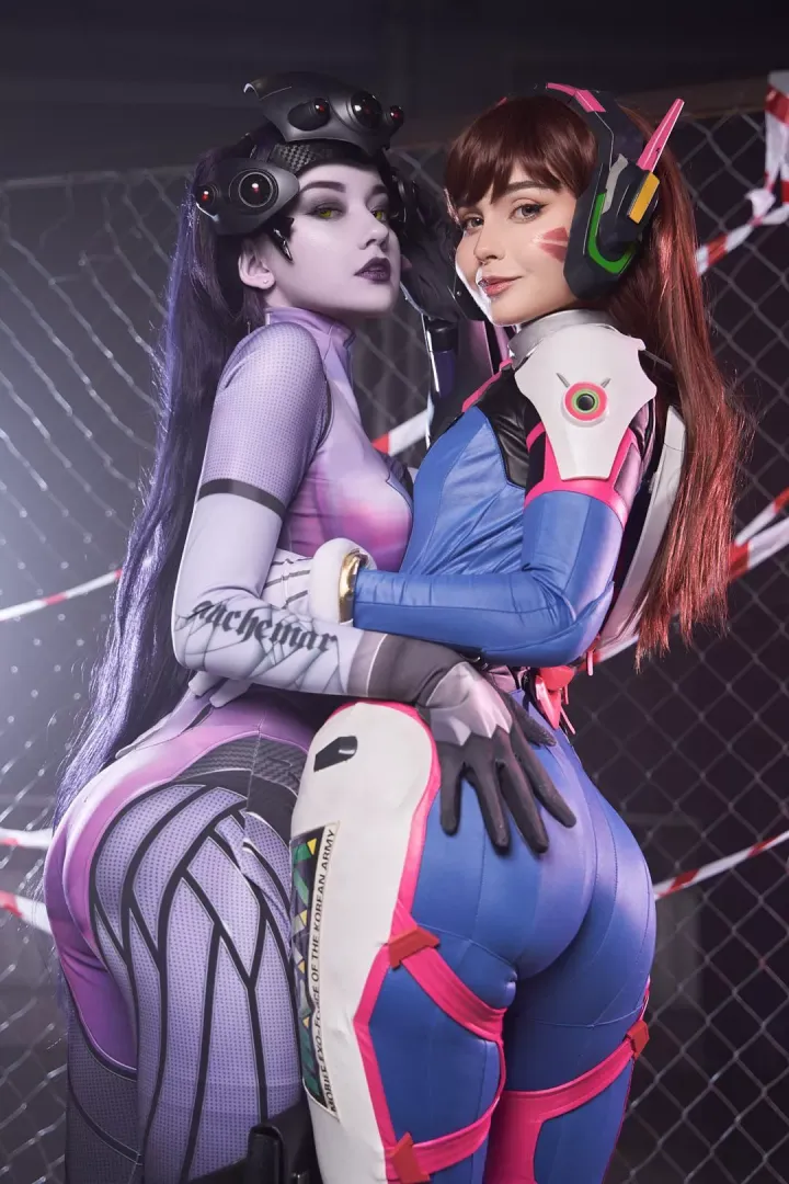 Widowmaker and D.va | Overwatch cosplay by Shorinya and maruxia_cos