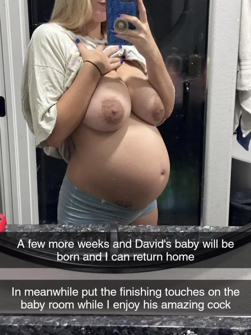 Wife is staying at her bull's house and will only come back until the baby is born