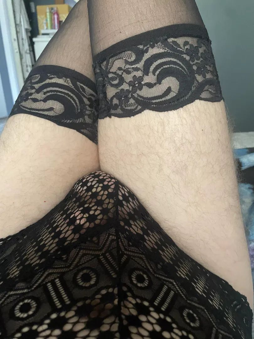 Wife says I look very sexy in this… about to massage her..