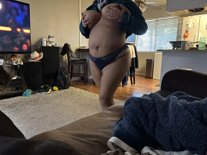 Wife showing off