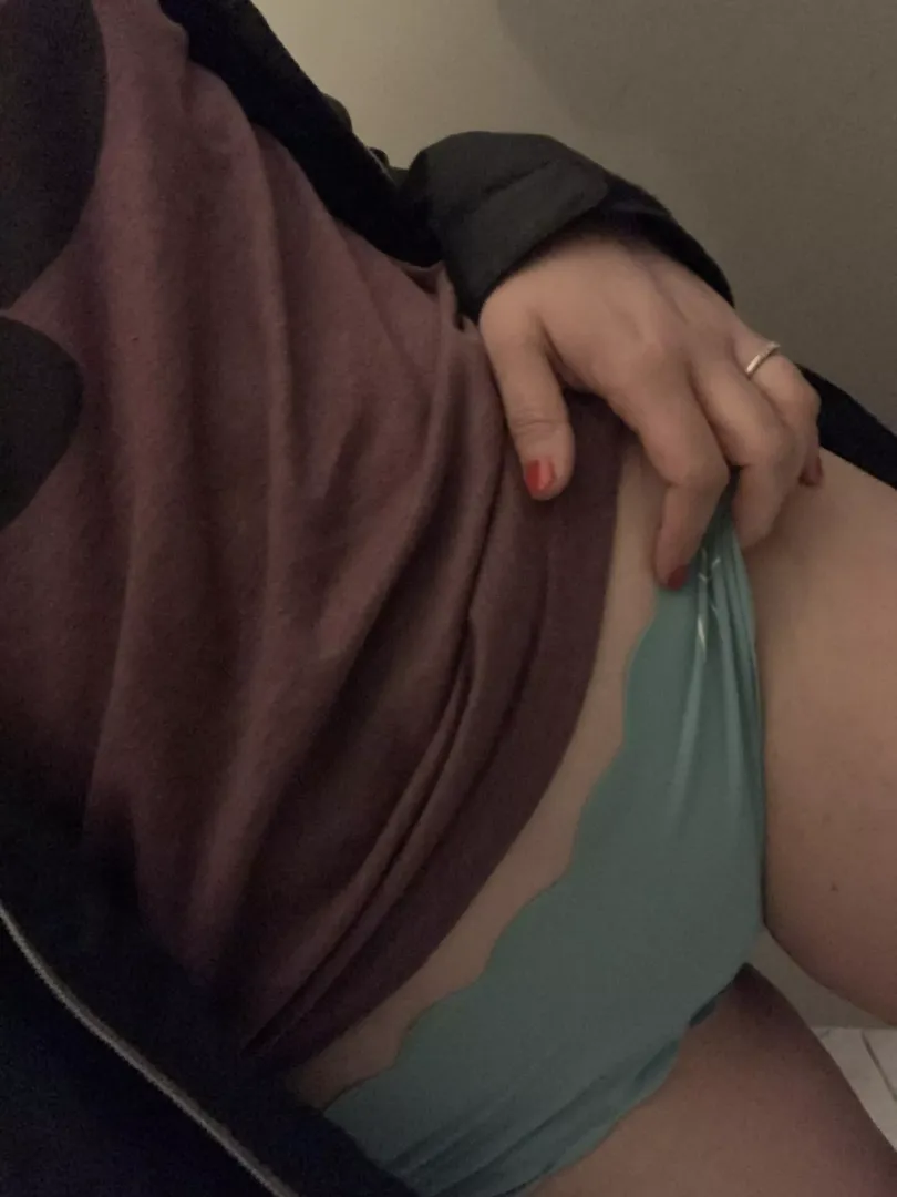 Wife showing off her panties for the night