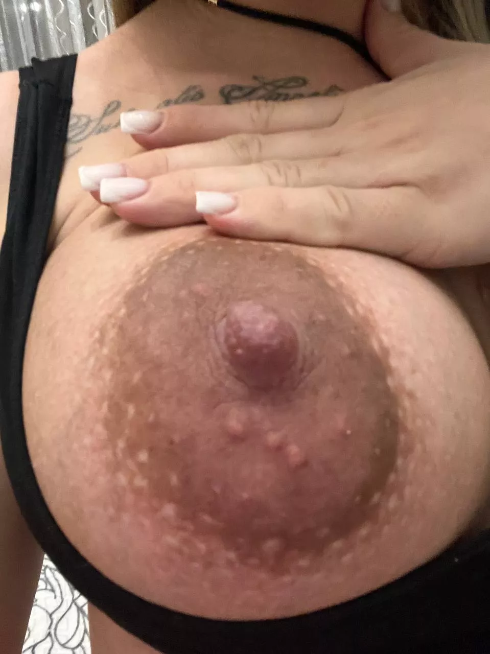 Wife's big tits in the morning!