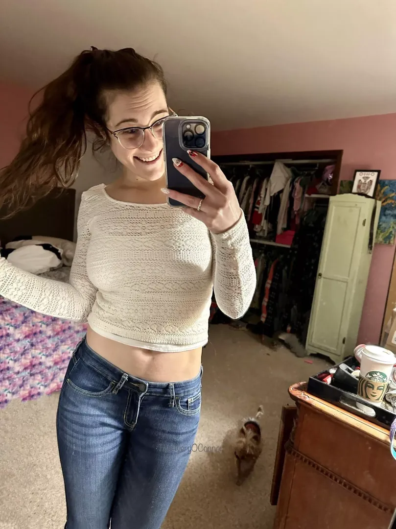 Wintertime calls for cropped sweaters. Obviously.