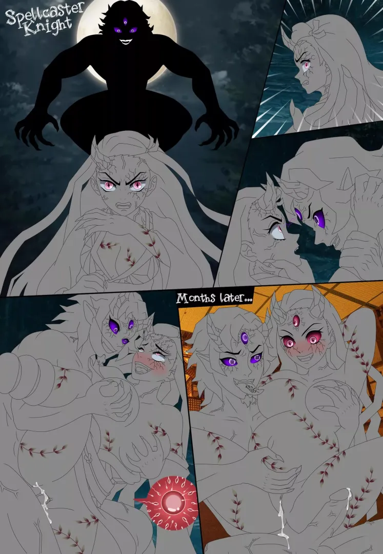 wip/ nezuko defeated by Upper moon Rank Four lust form (Spellcasterknight)