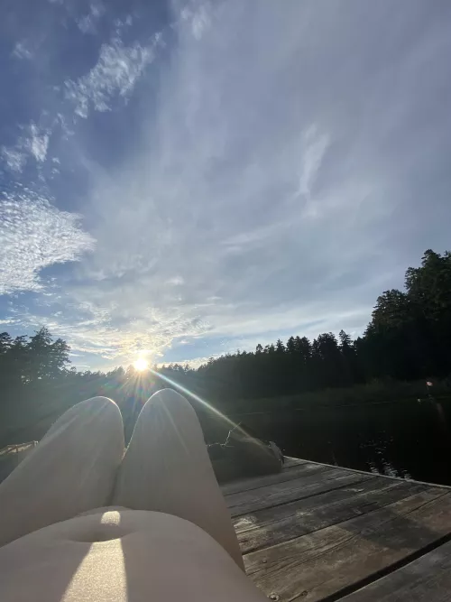 Wishing I was on this dock right now. The warm sun felt so good on my skin!