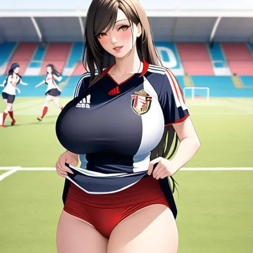 Wishing to be a soccer player someday.. (Digital art by Picso)