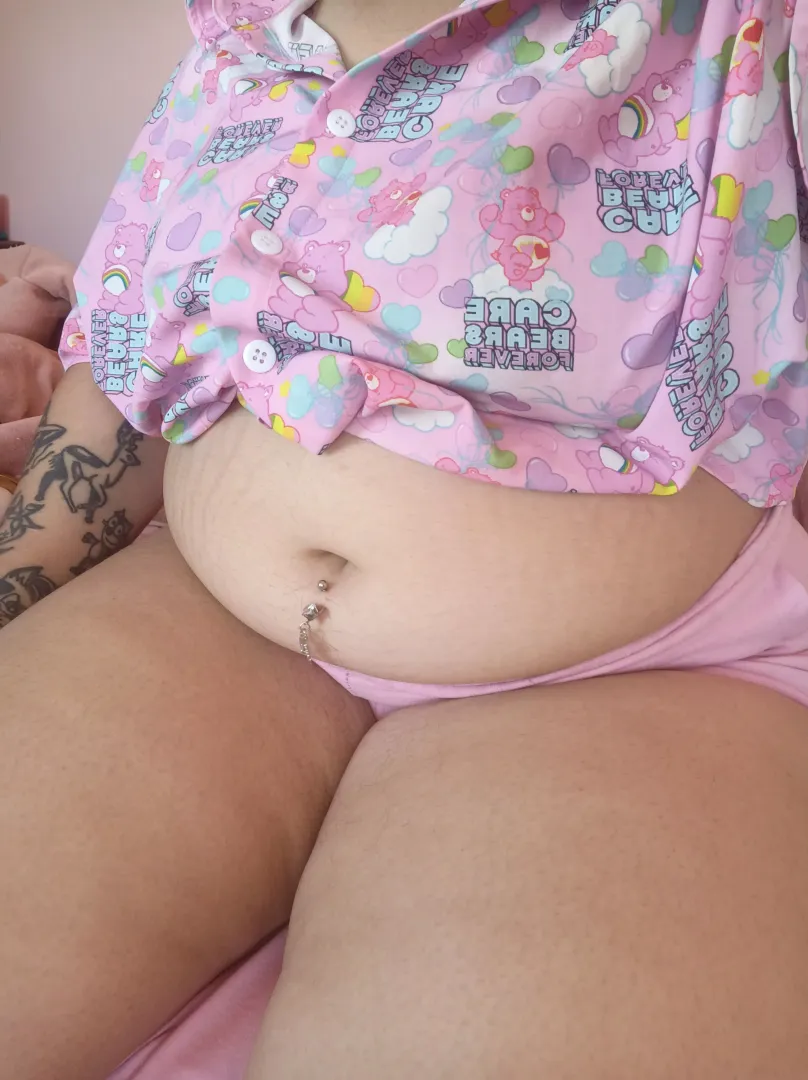 with a full belly after lunch