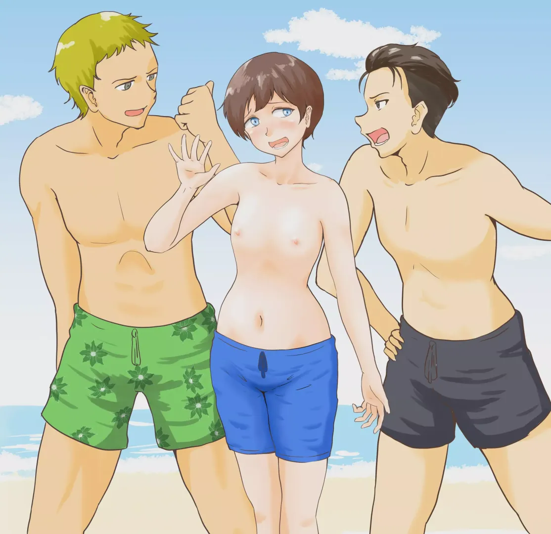 With the boys