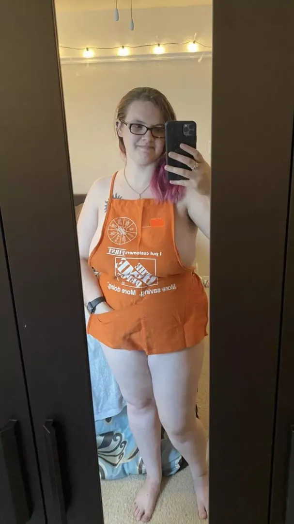 Work uniform is a bit revealing