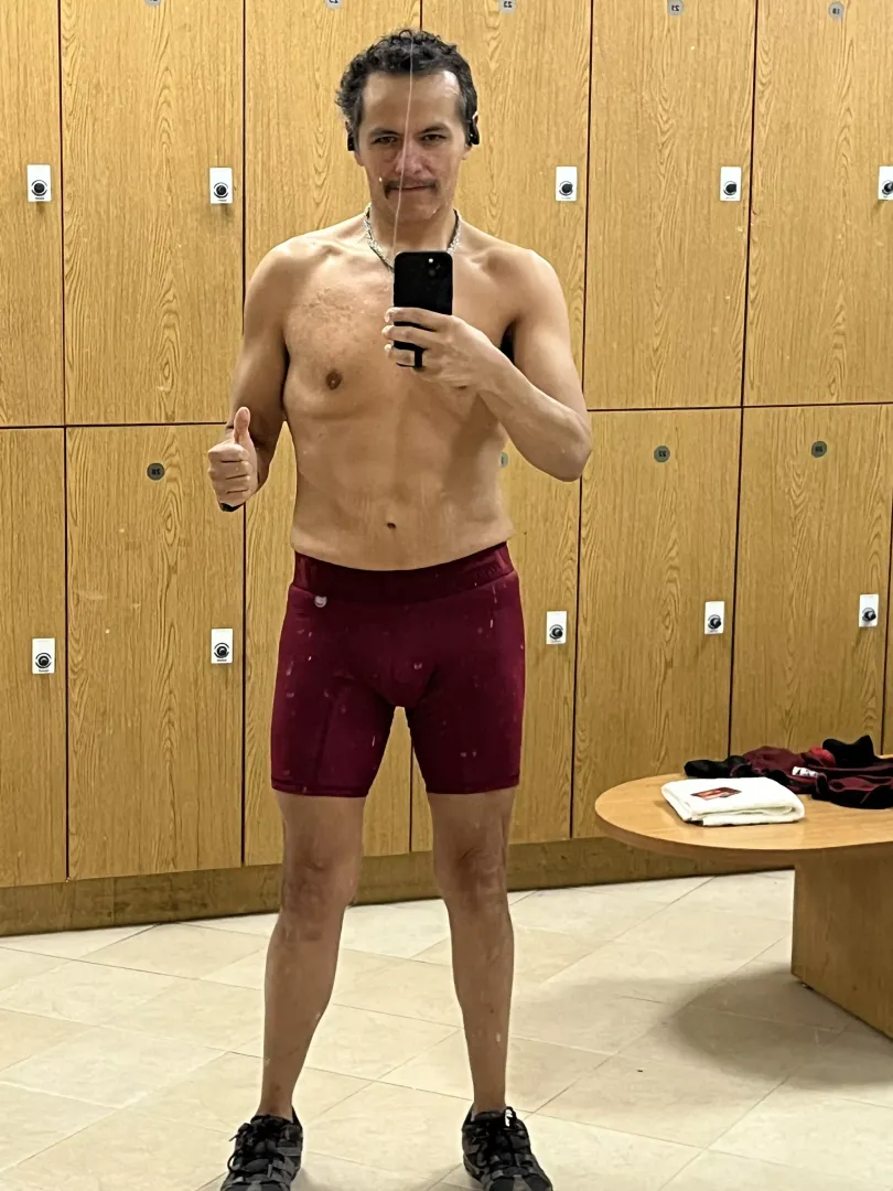 Working out in boxer briefs