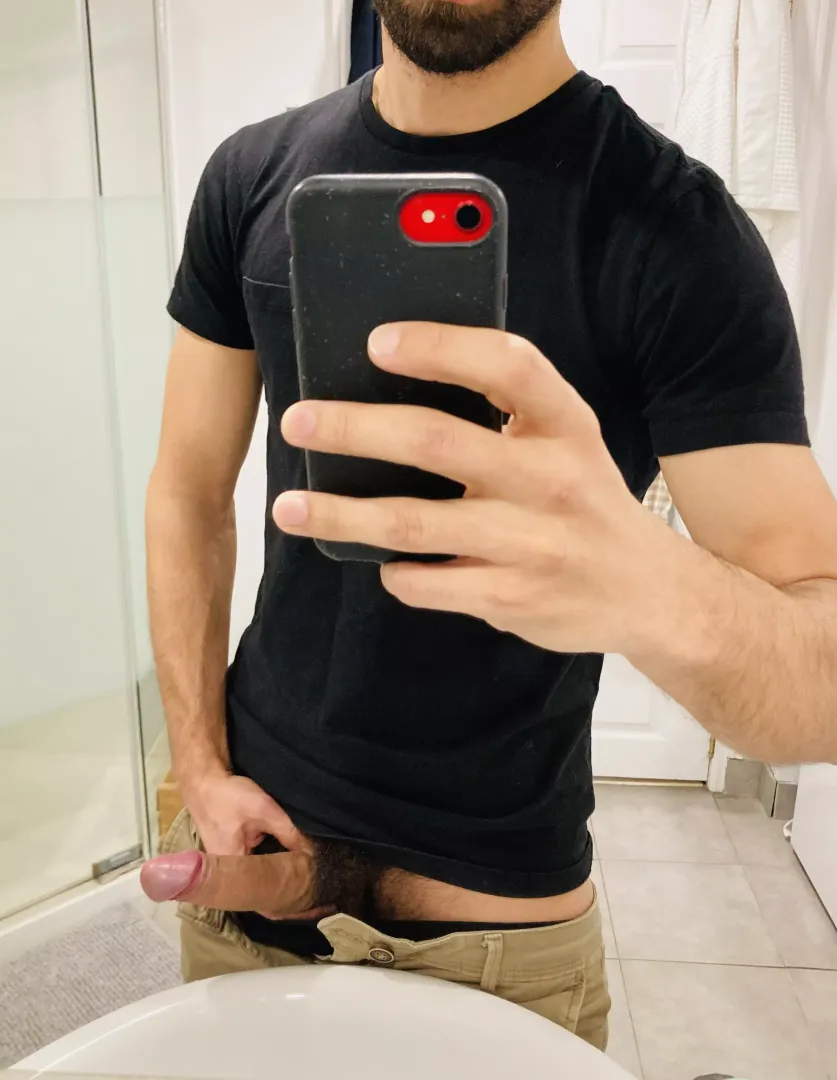 Would you dare step away from the family gathering to let me bust a load on your face in the bathroom? (20)