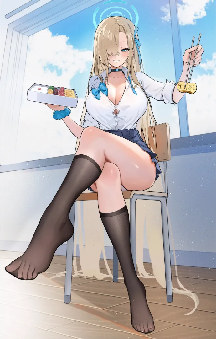 Would you kneel before Asuna to be fed by her? (By: HOVAKU)