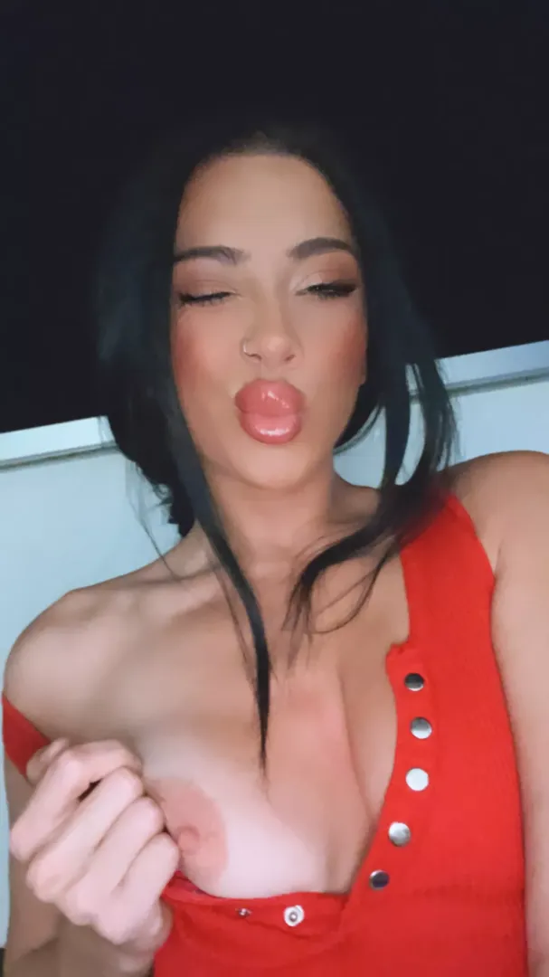 Would you like to play with my hard nipples