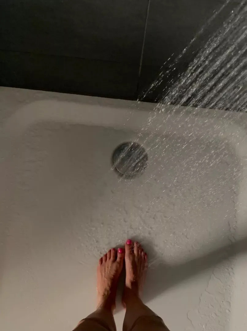 Would you shower with me to play with my bare feet?