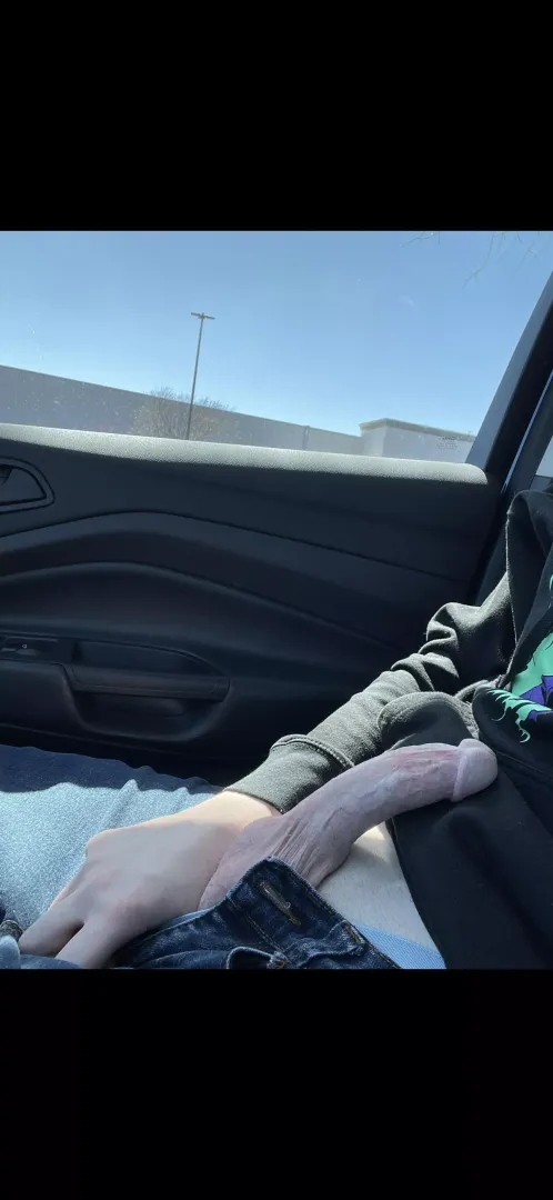 Would you stop if you saw me sitting in the car like this?