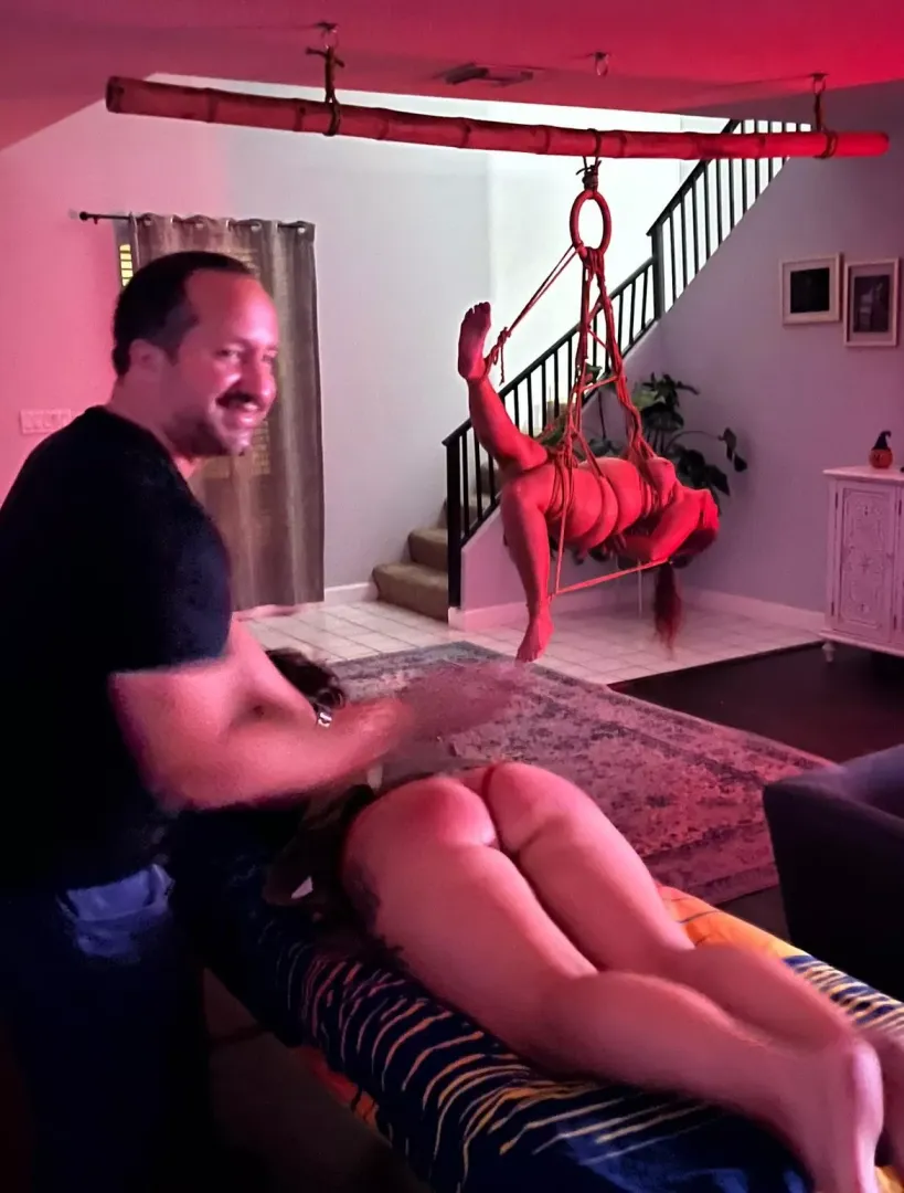 Would you swap?  I tied and suspended his wife while he spanked my girlfriend 